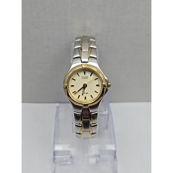 Citizen Quartz WR100 Two Tone Womens Watch 5930 New Battery Stainless Steel - Picture 1 of 11